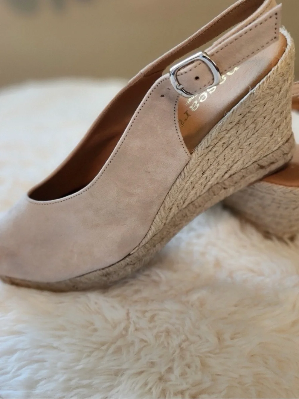 Summer Blowout Sale 3 pairs espadrille wedges. Blue, Cream, Black. 9.5 like NEW!